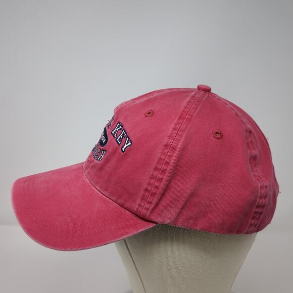Siesta Key Beach Relax Baseball Cap Red One Size Adjustable Classic Cut Ahead - Picture 3 of 9